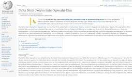 
							         Delta state Polytechnic Ogwashi-Uku - Wikipedia								  
							    