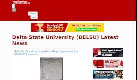
							         Delta State University (DELSU) Latest News - Myschool								  
							    