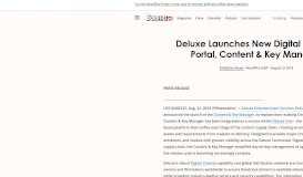 
							         Deluxe Launches New Digital Cinema Portal, Content & Key Manager ...								  
							    