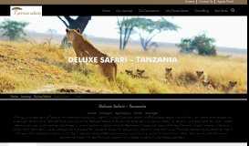 
							         Deluxe Safari - Tanzania | Private Safaris East Africa								  
							    