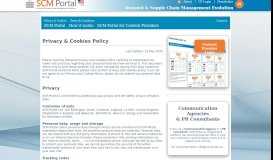 
							         Demand & Supply Chain Management Portal - Privacy ... - SCM Portal								  
							    