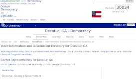 
							         Democracy By Zip Code: Decatur, Georgia 30034 Voter Registration ...								  
							    