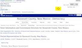 
							         Democracy By Zip Code: Roosevelt County, New Mexico Voter ...								  
							    