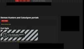 
							         Demon Hunters and Cataclysm portals - WoW General - Wowhead Forums								  
							    
