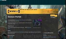 
							         Demon Portal | WoWWiki | FANDOM powered by Wikia								  
							    