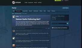 
							         Demon Radio Following Me!? :: Portal General Discussions								  
							    