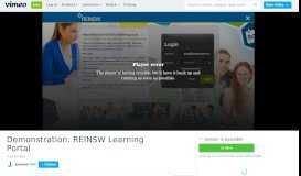 
							         Demonstration: REINSW Learning Portal on Vimeo								  
							    
