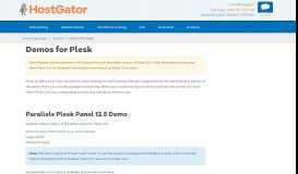 
							         Demos for Plesk « HostGator.com Support Portal								  
							    