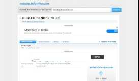 
							         denlco.denonline.in at Website Informer. LCO Login. Visit Den ...								  
							    