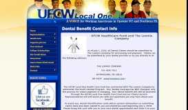 
							         Dental Benefit Contact Info | UFCW Local One								  
							    