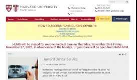 
							         Dental | Harvard University Health Services								  
							    
