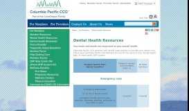 
							         Dental Health Resources - Columbia Pacific CCO								  
							    