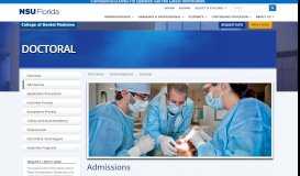 
							         Dental Medicine Doctoral Program Admissions | NSU College of ...								  
							    