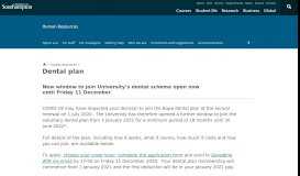 
							         Dental plan | Human Resources | University of Southampton								  
							    