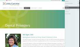 
							         Dental Providers - Providers – Unity Care NW								  
							    