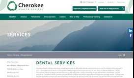 
							         Dental Services & Dental Clinics | Cherokee Health Systems								  
							    