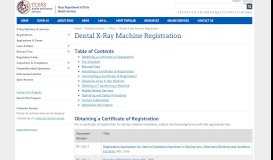 
							         Dental X-Ray Machine Registration								  
							    