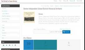 
							         Denton Independent School District Historical Artifacts - The Portal to ...								  
							    