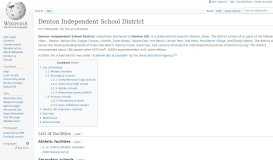 
							         Denton Independent School District - Wikipedia								  
							    