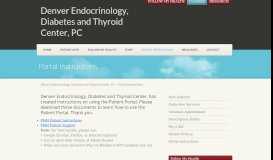 
							         Denver Endocrinology, Diabetes and Thyroid Center, PC » Portal ...								  
							    