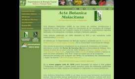 
							         Departamento de Biologia Vegetal - ACTA BOTANICA MALACITANA								  
							    