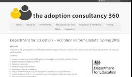
							         Department for Education – Adoption Reform Update: Spring 2018 ...								  
							    