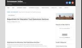 
							         Department for Education Test Operations Services - Government Online								  
							    