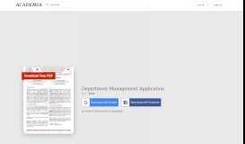 
							         Department Management Application | International Journal of Trend ...								  
							    