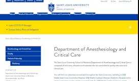 
							         Department of Anesthesiology and Critical Care : SLU								  
							    
