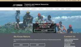 
							         Department of Forestry and Natural Resources - Purdue Agriculture								  
							    