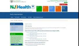 
							         Department of Health | Early Intervention | NJEIS Data - NJ.gov								  
							    