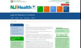 
							         Department of Health | Legal and Regulatory Compliance | Rules								  
							    