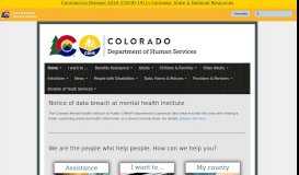 
							         Department of Human Services | - Colorado.gov								  
							    