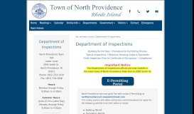 
							         Department of Inspections | Town of North Providence, Rhode Island								  
							    