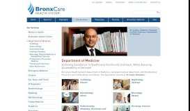 
							         Department of Medicine | BronxCare Health System								  
							    