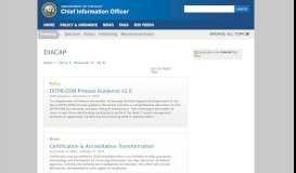 
							         Department of Navy Chief Information Officer - Tag Results for DIACAP								  
							    