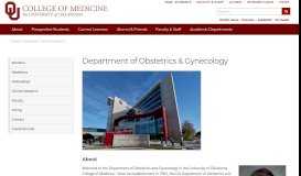 
							         Department of Obstetrics and Gynecology - OU Medicine								  
							    