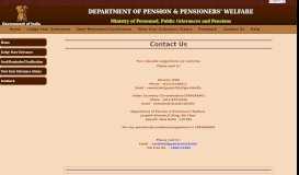 
							         Department of Pension & Pensioners' Welfare								  
							    