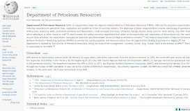 
							         Department of Petroleum Resources - Wikipedia								  
							    