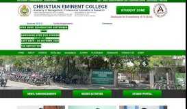 
							         Department of Physics - Christian Eminent College								  
							    