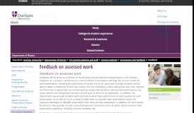 
							         Department of Physics : Feedback on assessed work - Durham ...								  
							    