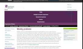 
							         Department of Physics : Weekly problems - Durham University								  
							    