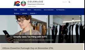 
							         Department of Revenue - Taxation | - Colorado.gov								  
							    