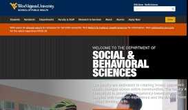 
							         Department of Social and Behavioral Sciences - WVU School of Public ...								  
							    