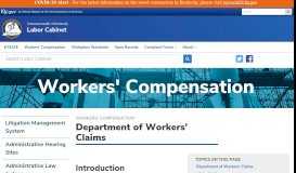 
							         Department of Workers' Claims - Labor Cabinet								  
							    