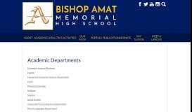 
							         Department Pages | Bishop Amat Memorial High School								  
							    