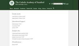 
							         Department Pages | The Catholic Academy of Stamford								  
							    