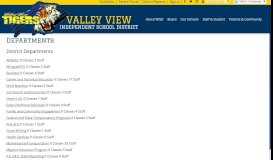 
							         Department Pages | Valley View Independent School District								  
							    