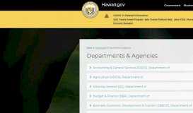 
							         Departments & Agencies - hawaii.gov								  
							    