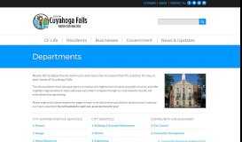 
							         Departments | City of Cuyahoga Falls								  
							    